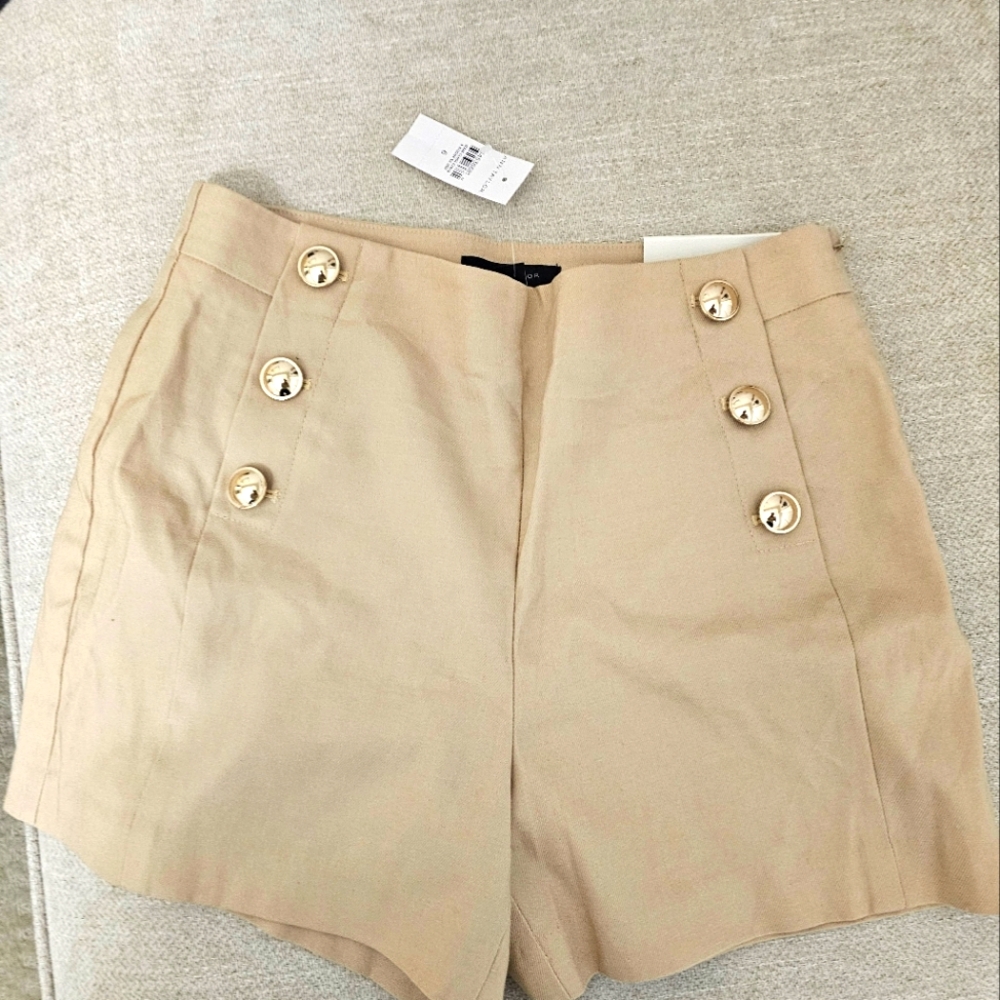 ANN TAYLOR HIGH WAIST LINEN SHORTS SIZE 6 NWT